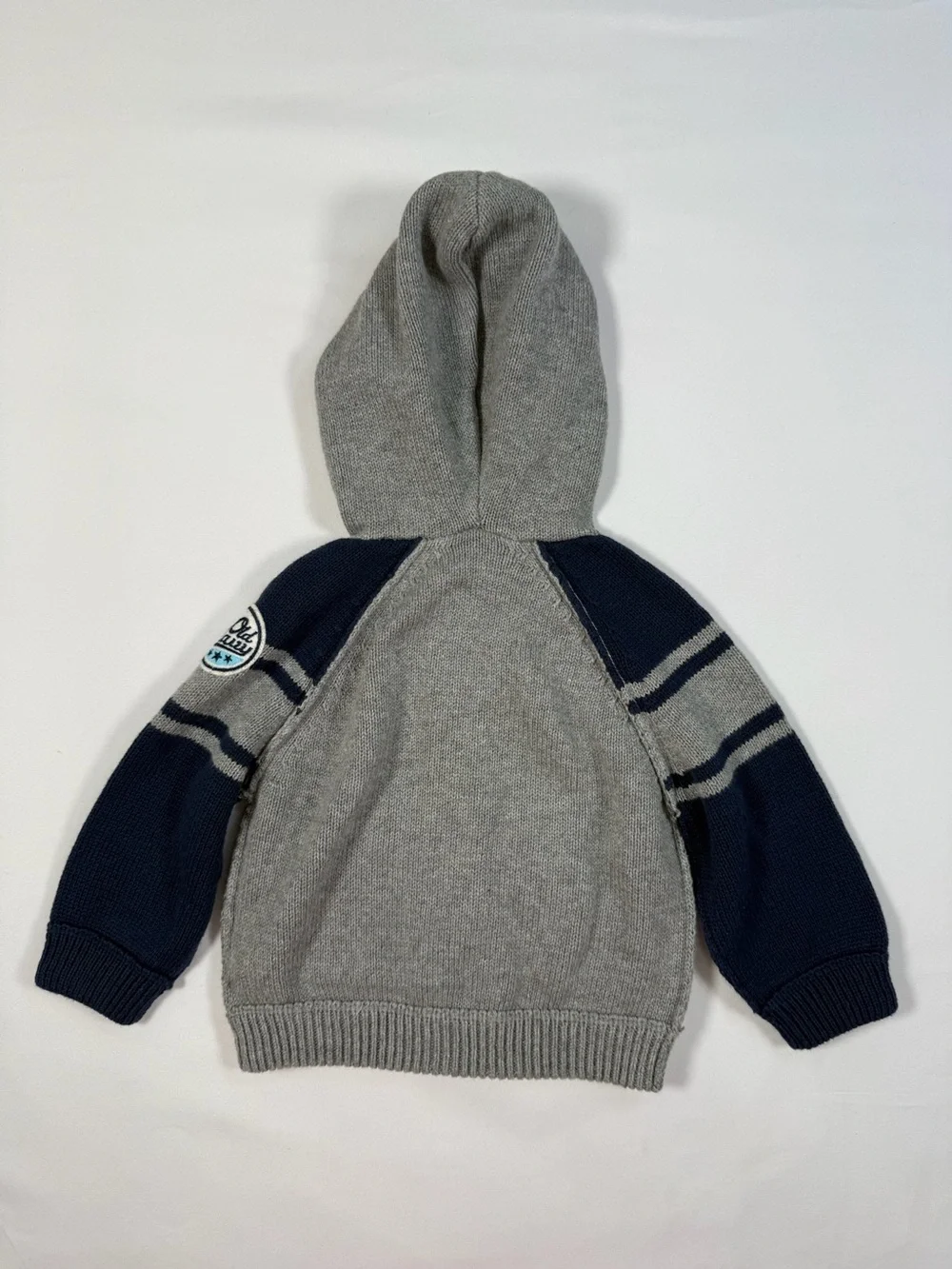 NWT OLD NAVY Y2K Varsity Sweater Hoodie Toddler 3-6M‎ Zip Up Rugby Preppy NEW
